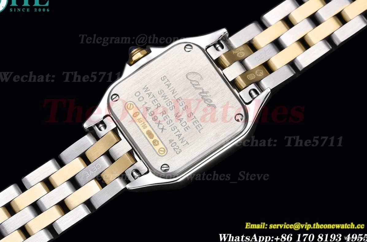 Dia YG SS Ladies White De Swiss 8848F Dial Secrete Panthere 22mm Qtz 0115
